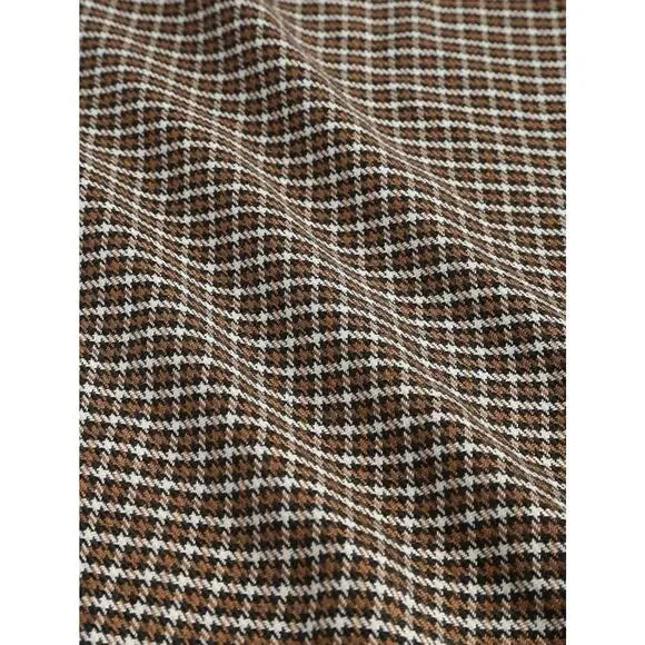 CIDER Preppy Houndstooth High Waist Wide Leg Trousers Size XL - Picture 5 of 12